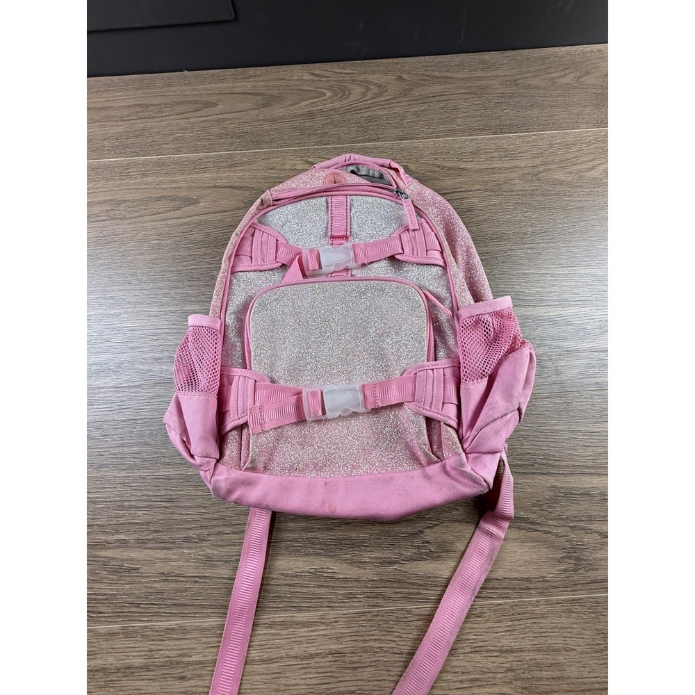 Pottery Barn Kids Pink Glitter Small Mackenzie Backpack, Pockets, School